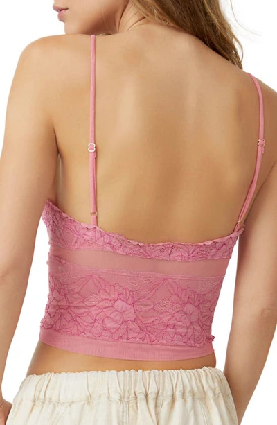 Free People Intimately Fp Double Date Embroidered Mesh Crop Camisole In Flowering Ginger Com