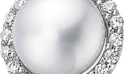 Shop Lafonn Birthstone Halo Ring In June Pearl / Silver
