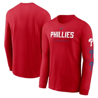 Shop Nike Red Philadelphia Phillies Repeater Long Sleeve T-shirt