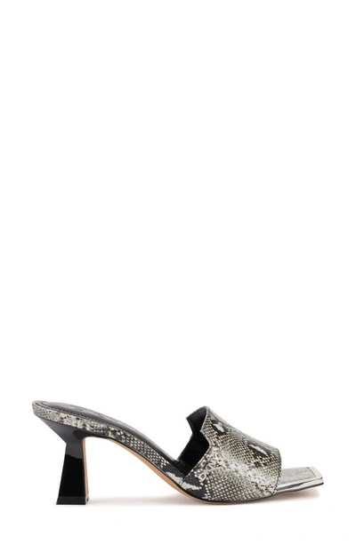 Shop Dkny Square Toe Slide Sandal In Grey Multi