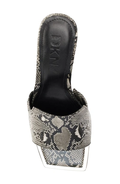 Shop Dkny Square Toe Slide Sandal In Grey Multi