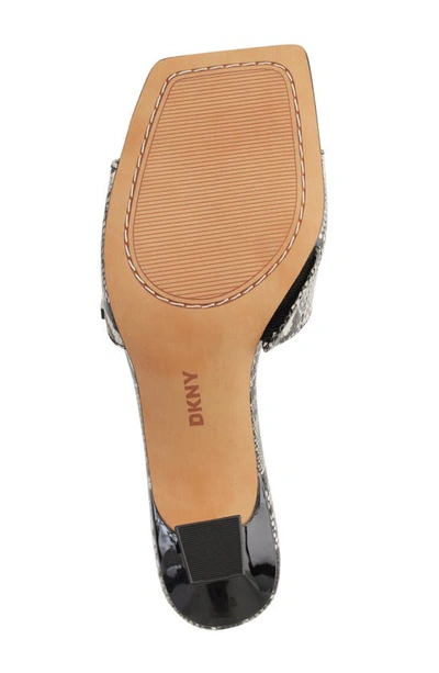 Dkny Square Toe Slide Sandal In Grey Multi