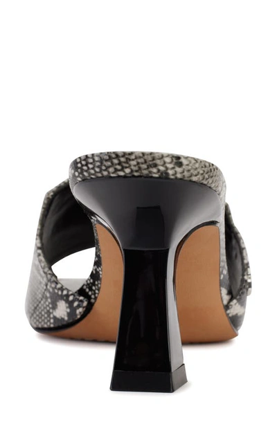 Dkny Square Toe Slide Sandal In Grey Multi