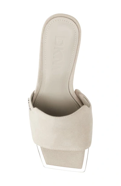 Dkny Square Toe Slide Sandal In Grey Satin