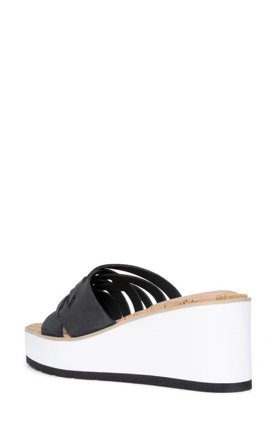 Shop Nydj Reesie Platform Wedge Sandal In Black