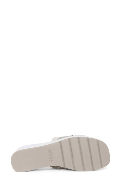 Nydj Reesie Platform Wedge Sandal In Pewter