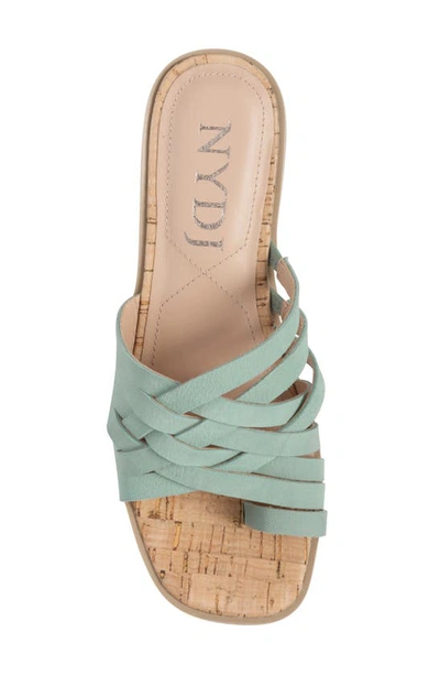 Shop Nydj Reesie Platform Wedge Sandal In Jade