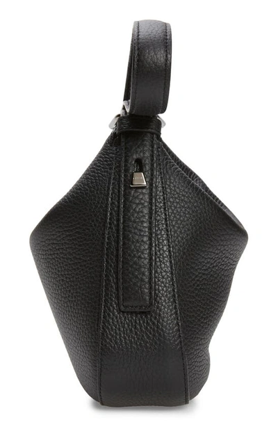 Shop Akris Mini Anna Leather Hobo Bag In Black