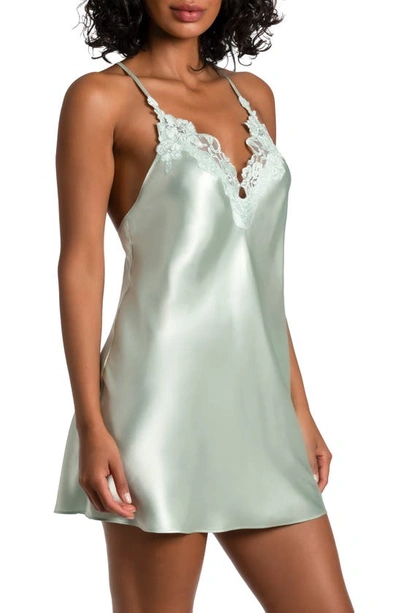Shop In Bloom By Jonquil Adore You Satin Chemise In Celadon