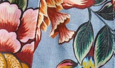 Shop Farm Rio Wonderful Bouquet Linen Shorts In Wonderful Bouquet Blue