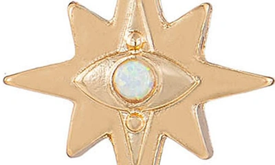 Ettika Opal Star Linear Drop Earrings In Opal
