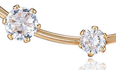 Ettika Large Cubic Zirconia Hoop Earrings In Gold