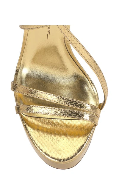 Shop Jessica Simpson Jewelria Ankle Strap Platform Sandal In Gold