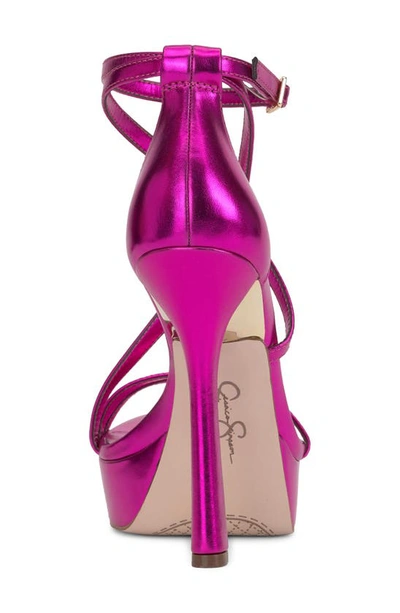 Shop Jessica Simpson Jewelria Ankle Strap Platform Sandal In Bright Pink