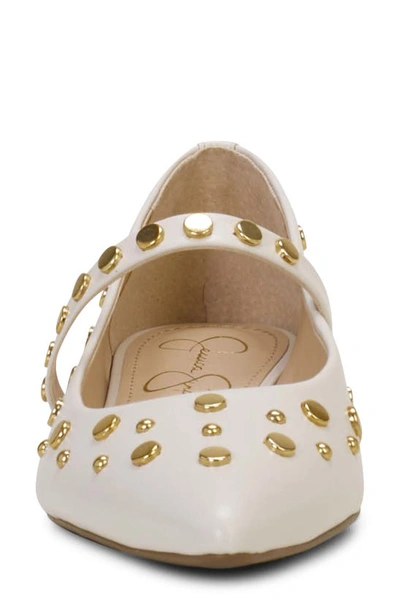 Jessica Simpson Kiann Pointed Toe Flat In Off White