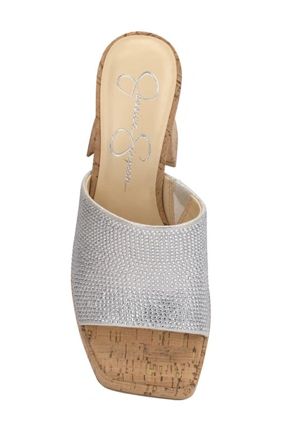 Shop Jessica Simpson Kashet Platform Slide Sandal In Silver