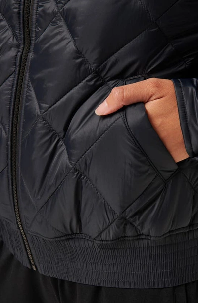 Travis Mathew Lights At Night Quilted Jacket In Obsidian