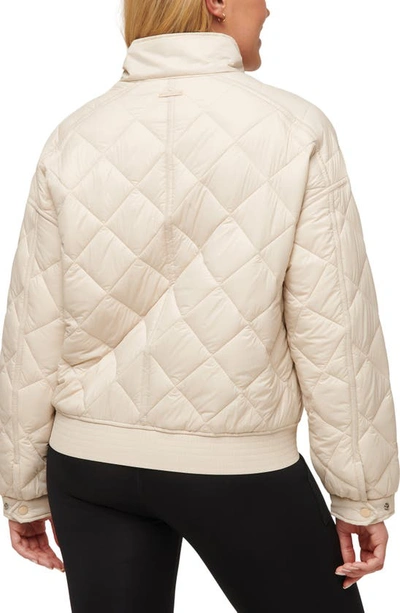Travis Mathew Lights At Night Quilted Jacket In Pumice Stone