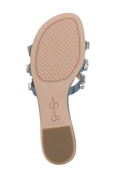 Shop Jessica Simpson Detta Slide Sandal In Light Blue