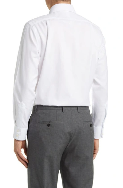 Shop Charles Tyrwhitt Slim Fit Non-iron Cotton Twill Dress Shirt In White