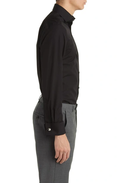 Shop Charles Tyrwhitt Slim Fit Non-iron Cotton Poplin Dress Shirt In Black