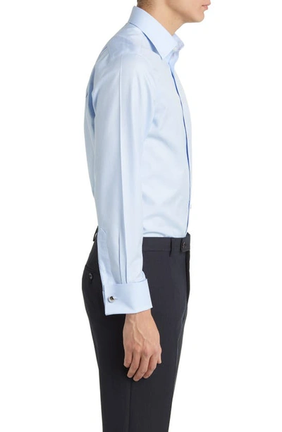 Shop Charles Tyrwhitt Slim Fit Non-iron Cotton Twill Dress Shirt In Sky Blue