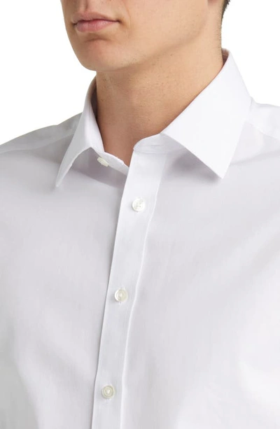 Shop Charles Tyrwhitt Slim Fit Non-iron Cotton Poplin Dress Shirt In White