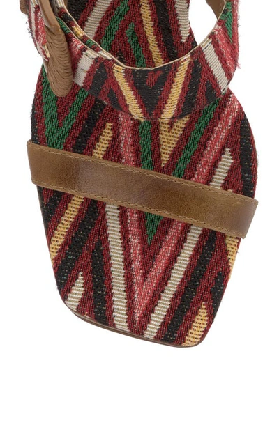 Jessica Simpson Caelia Ankle Wrap Platform Sandal In Warm Multi
