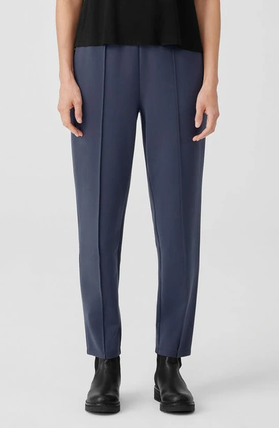 Shop Eileen Fisher Pintuck Pleat Tapered Ankle Pants In Ocean