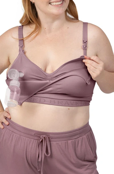 Shop Kindred Bravely Signature Sublime Contour Pumping Bra In Twilight