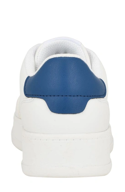 Shop Tommy Hilfiger Dunner Platform Sneaker In White/blue