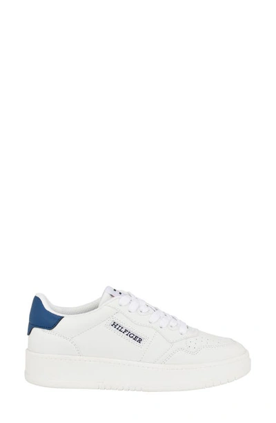 Shop Tommy Hilfiger Dunner Platform Sneaker In White/blue