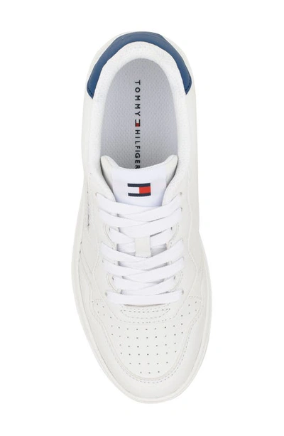 Shop Tommy Hilfiger Dunner Platform Sneaker In White/blue