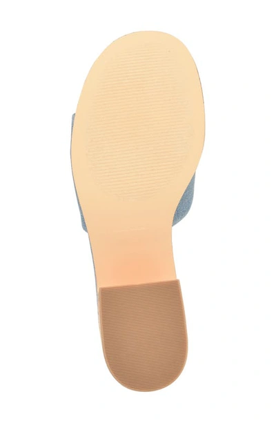 Nine West Barata Platform Cork Sandal In Light Blue