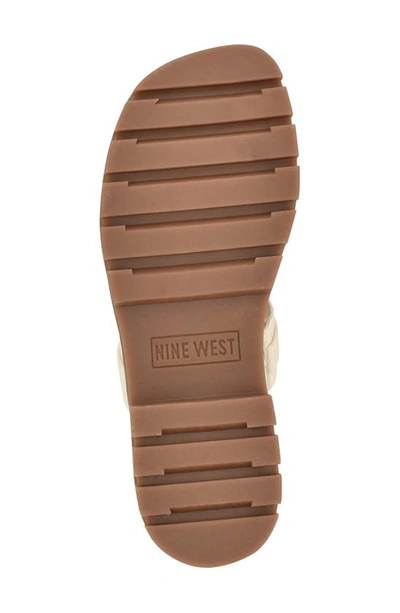 Nine West Cazz Platform Slide Sandal In Ivory