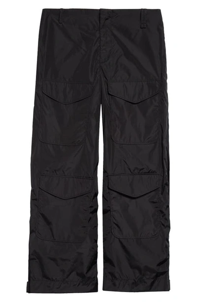 Shop Simone Rocha Nylon Cargo Pants In Black