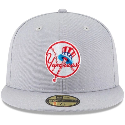 Shop New Era Gray New York Yankees Cooperstown Collection Wool 59fifty Fitted Hat