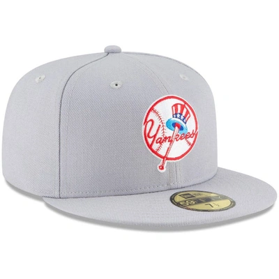 Shop New Era Gray New York Yankees Cooperstown Collection Wool 59fifty Fitted Hat