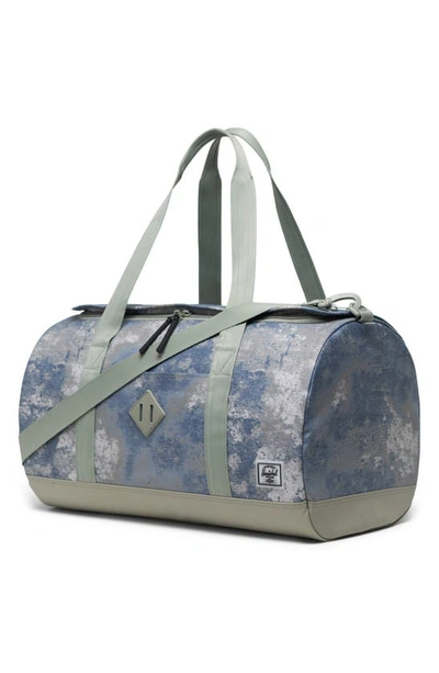 Shop Herschel Supply Co Heritage Water Resistant Recycled Polyester Duffle Bag In Seagrass Bowen Birch