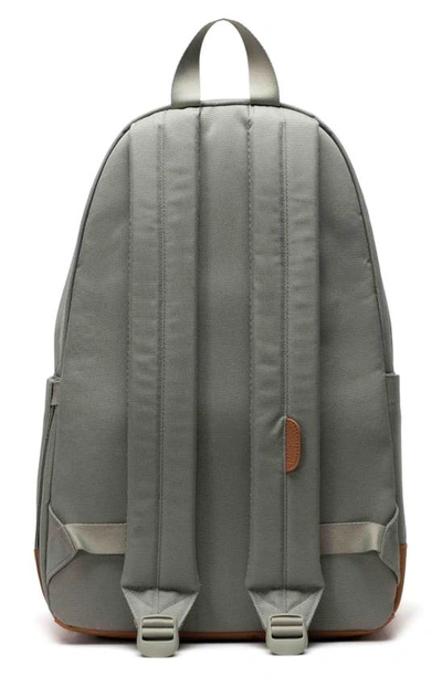Shop Herschel Supply Co Heritage Recycled Polyester Backpack In Seagrass/ Natural/ White Stitc
