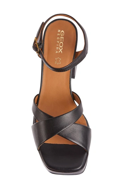 Shop Geox Soledea Ankle Strap Platform Sandal In Black