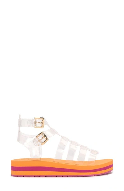 Shop Jessica Simpson Bimala Platform Sandal In Orange/ Coral/ Clear
