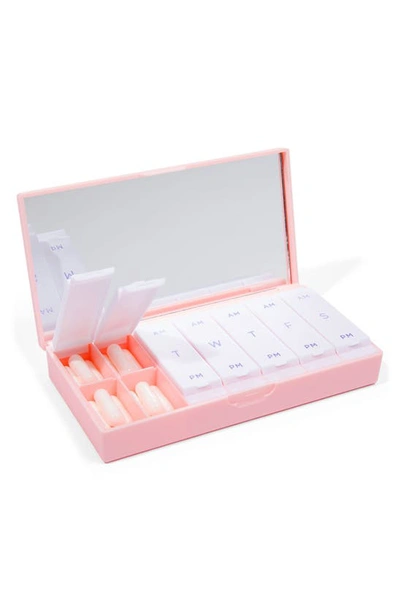Port And Polish Am & Pm Pill Box In Pink