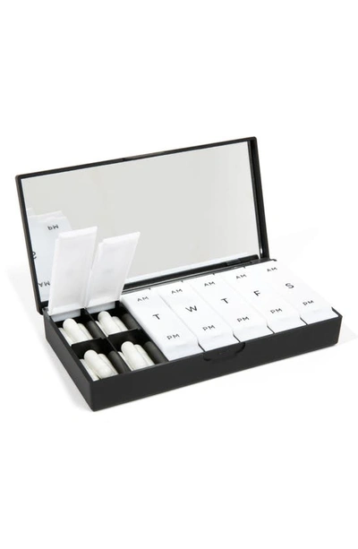 Port And Polish Am & Pm Pill Box In Black