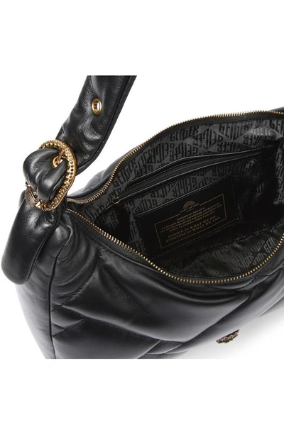 Shop Kurt Geiger Kensington Puff Quilted Leather Hobo Bag In Black