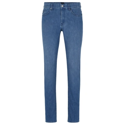 Shop Hugo Boss Slim-fit Jeans In Lightweight Blue Denim