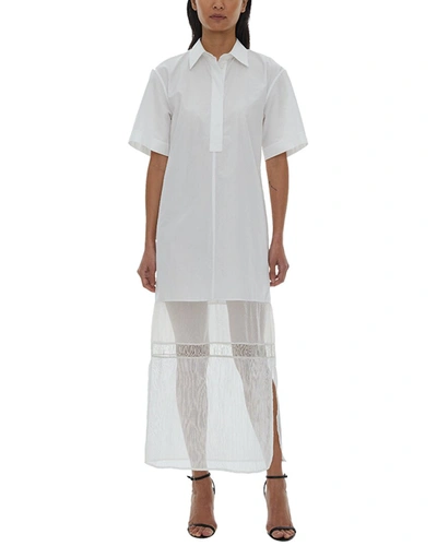 Shop Helmut Lang Relaxed Fit Shirtdress In White