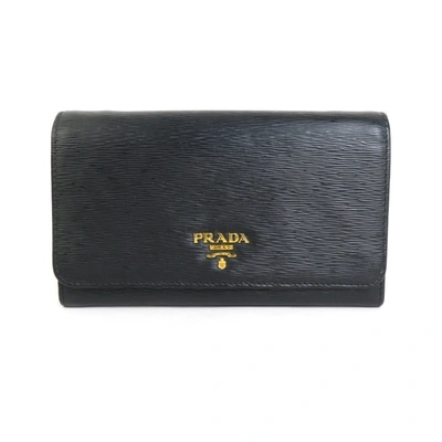 Shop Prada Saffiano Leather Wallet () In Black