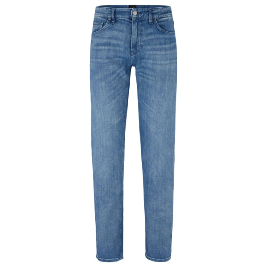 Hugo Boss Regular-fit Jeans In Blue Italian Cashmere- 