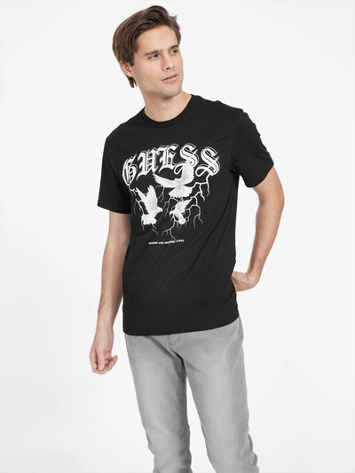 Shop Guess Factory Eco Storms Crewneck Tee In Black